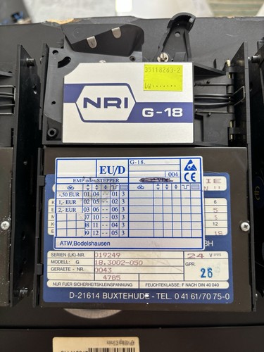 Münzprüfer nri g18 - nri,